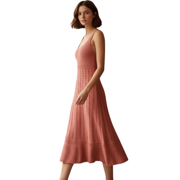 Crochet dress with slip liner,  peachy orange, floral
Crochet bodice. Size small - Picture 10 of 11